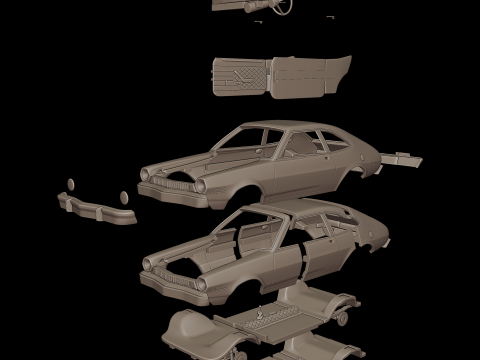 Pinto 1973 3d print model 3D प्रिंट मॉडल