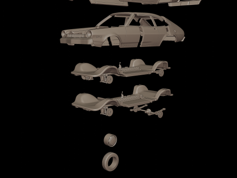 Pinto 1973 3d print model 3D प्रिंट मॉडल