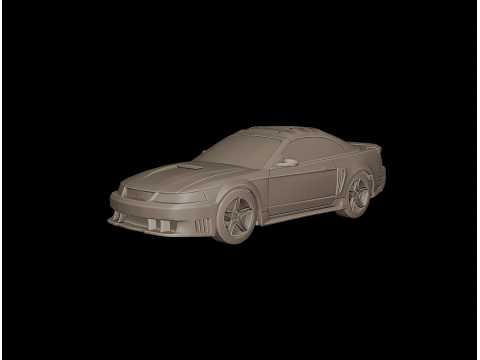 Mustang saleen 2001 3d print model 3D 프린트 모델