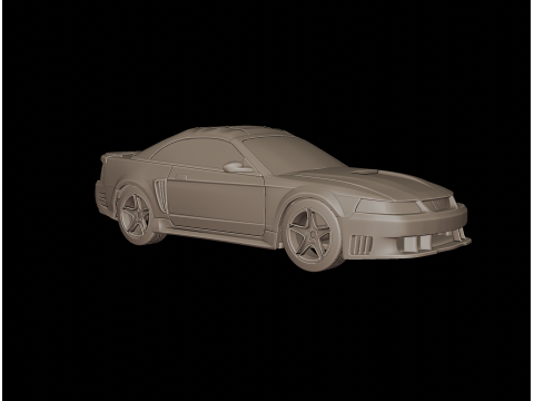 Mustang saleen 2001 3d print model 3D Druckmodell