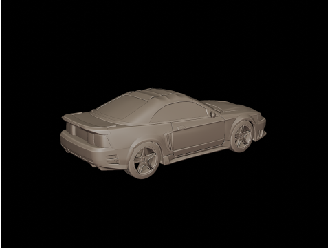 Mustang saleen 2001 3d print model 3D Druckmodell
