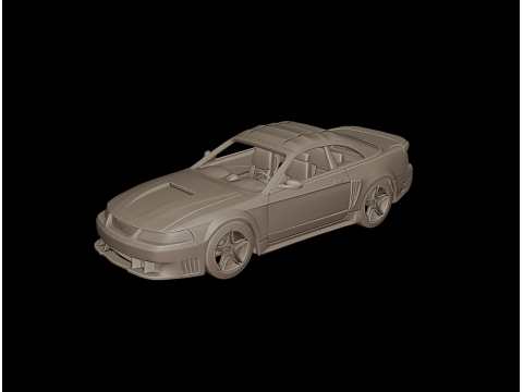 Mustang saleen 2001 3d print model 3D Druckmodell