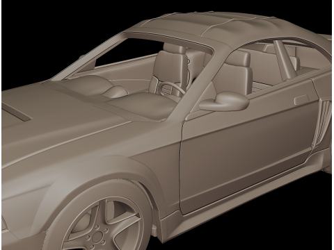 Mustang saleen 2001 3d print model 3D Druckmodell
