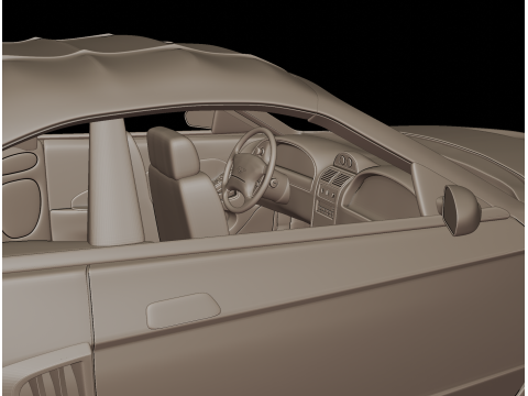 Mustang saleen 2001 3d print model 3D Druckmodell