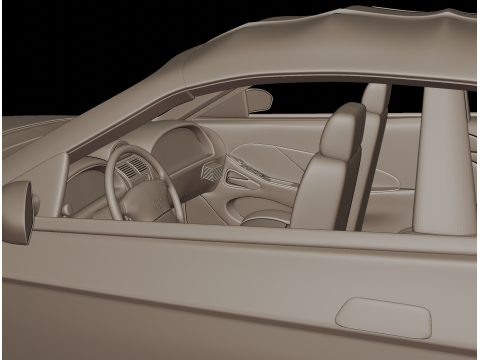Mustang saleen 2001 3d print model 3D Druckmodell