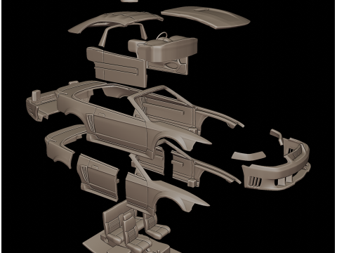 Mustang saleen 2001 3d print model 3D Druckmodell