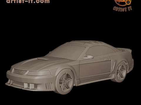 Mustang saleen 2001 3D-printmodel 3D printmodel
