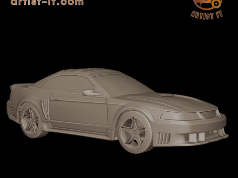 Mustang saleen 2001 3d print model 3D Print Model