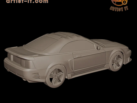 Mustang saleen 2001 3d print model 3D Print Model