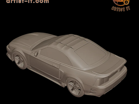 Mustang saleen 2001 3d print model 3D Print Model