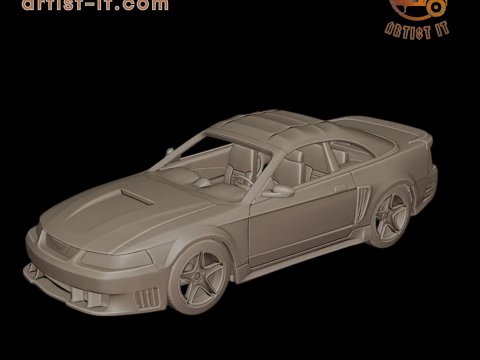 Mustang saleen 2001 3d print model 3D Print Model