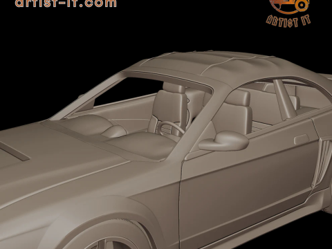 Mustang saleen 2001 3d print model 3D Print Model