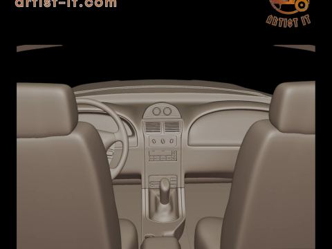 Mustang saleen 2001 3d print model 3D Print Model