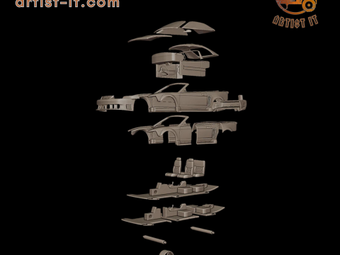 Mustang saleen 2001 3d print model 3D Print Model