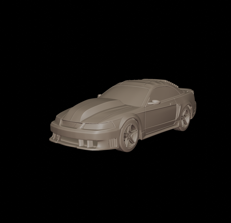 Custom Mustang Saleen 2001 3d print model 3D Baskı Modeli .c4d .max .obj .3ds .fbx .stl .blend 