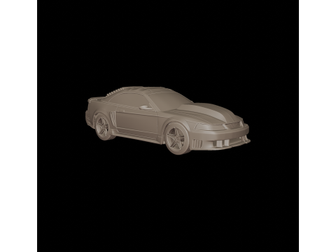 Custom Mustang Saleen 2001 3d print model 3D Baskı Modeli