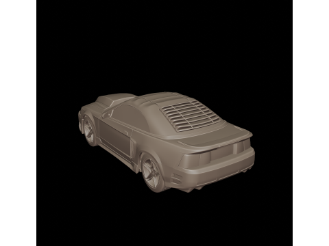 Custom Mustang Saleen 2001 3d print model 3D Baskı Modeli