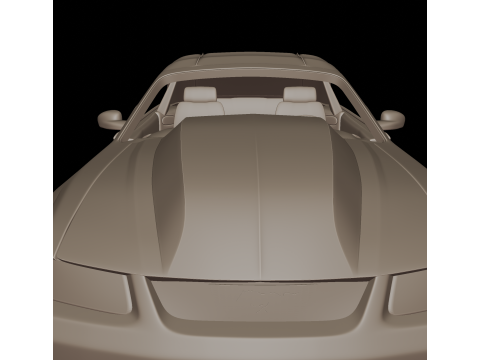 Custom Mustang Saleen 2001 3d print model 3D Baskı Modeli