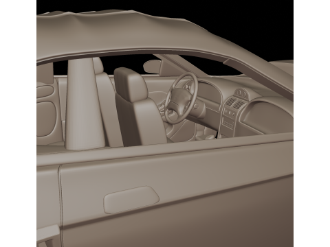Custom Mustang Saleen 2001 3d print model 3D Baskı Modeli