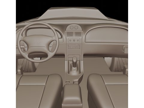 Custom Mustang Saleen 2001 3d print model 3D Baskı Modeli