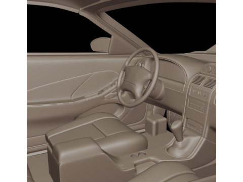 Custom Mustang Saleen 2001 3d print model 3D Baskı Modeli