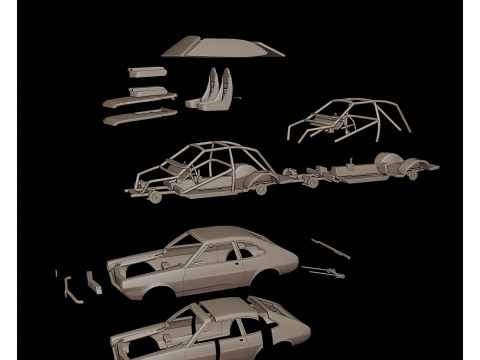 1972 Pinto Bob Glidden Pro Stock 3d print model 3D Baskı Modeli