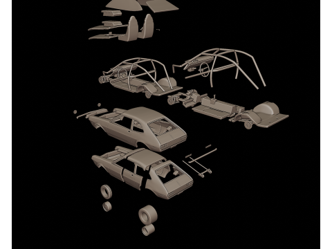 1972 Pinto Bob Glidden Pro Stock 3d print model 3D Baskı Modeli