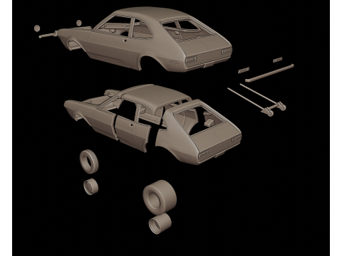 1972 Pinto Bob Glidden Pro Stock 3d print model 3D Baskı Modeli