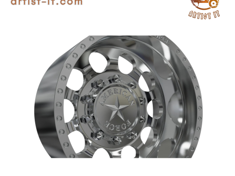 रियर अमेरिकन फोर्स 5 होल DRW 3D प्रिंट मॉडल