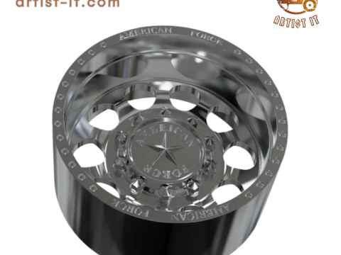 रियर अमेरिकन फोर्स 5 होल DRW 3D प्रिंट मॉडल