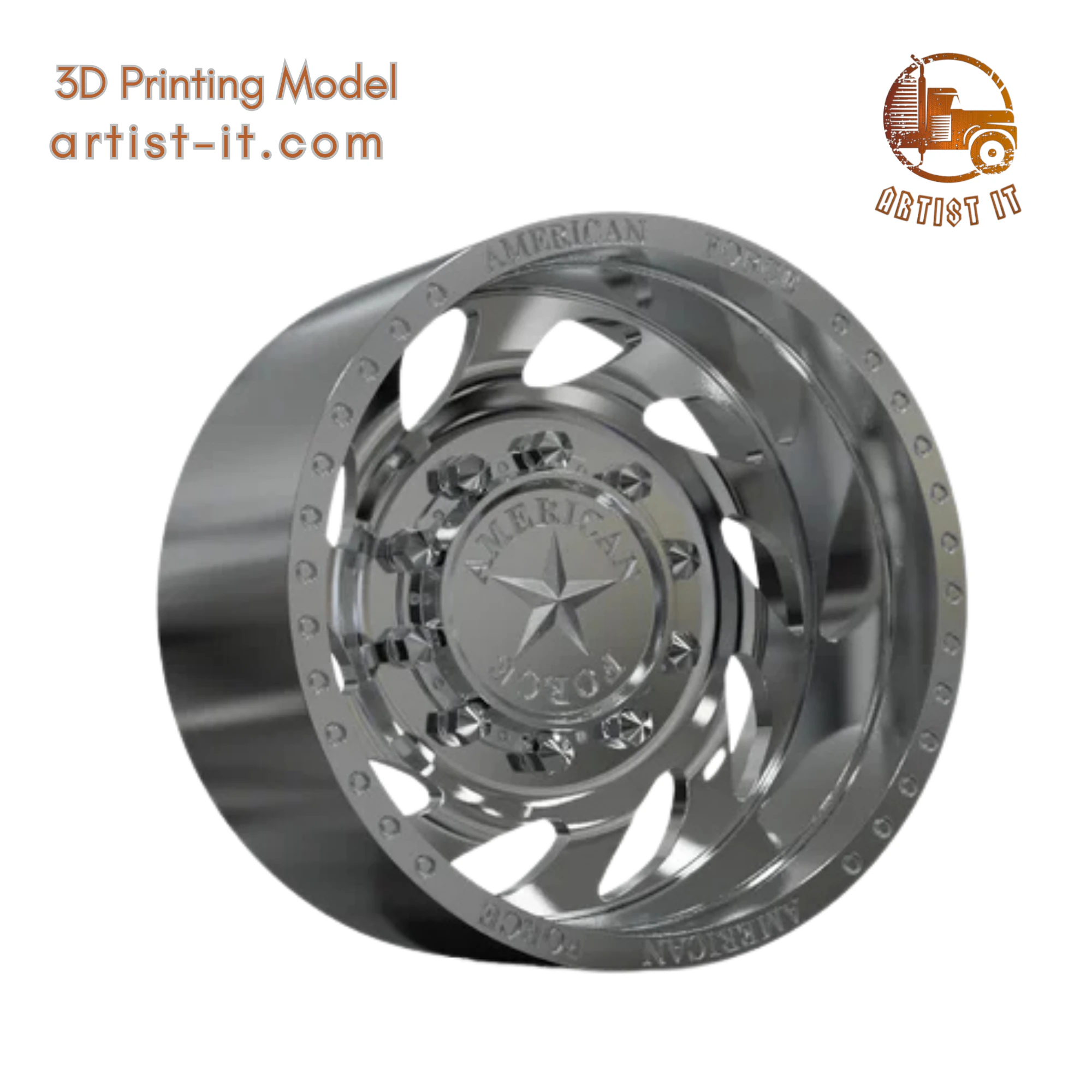 REAR AMERICAN FORCE F08 FLOW DRW 3D Print Model .c4d .max .obj .3ds .fbx .stl .blend 