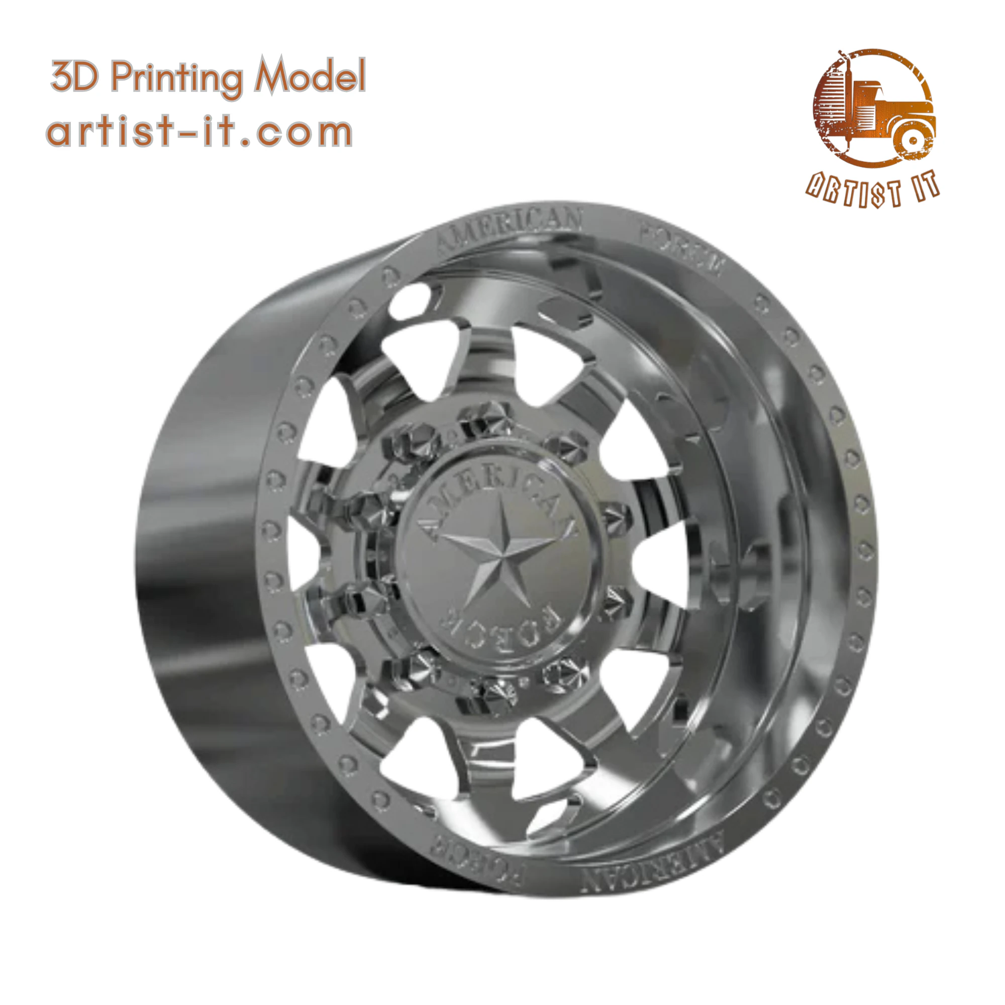 REAR AMERICAN FORCE J04 BLOCK DRW 3D Print Model .c4d .max .obj .3ds .fbx .stl .blend 