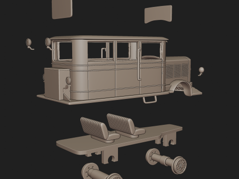 BUDA 619 RAIL 3D PRINT MODEL 3D Baskı Modeli