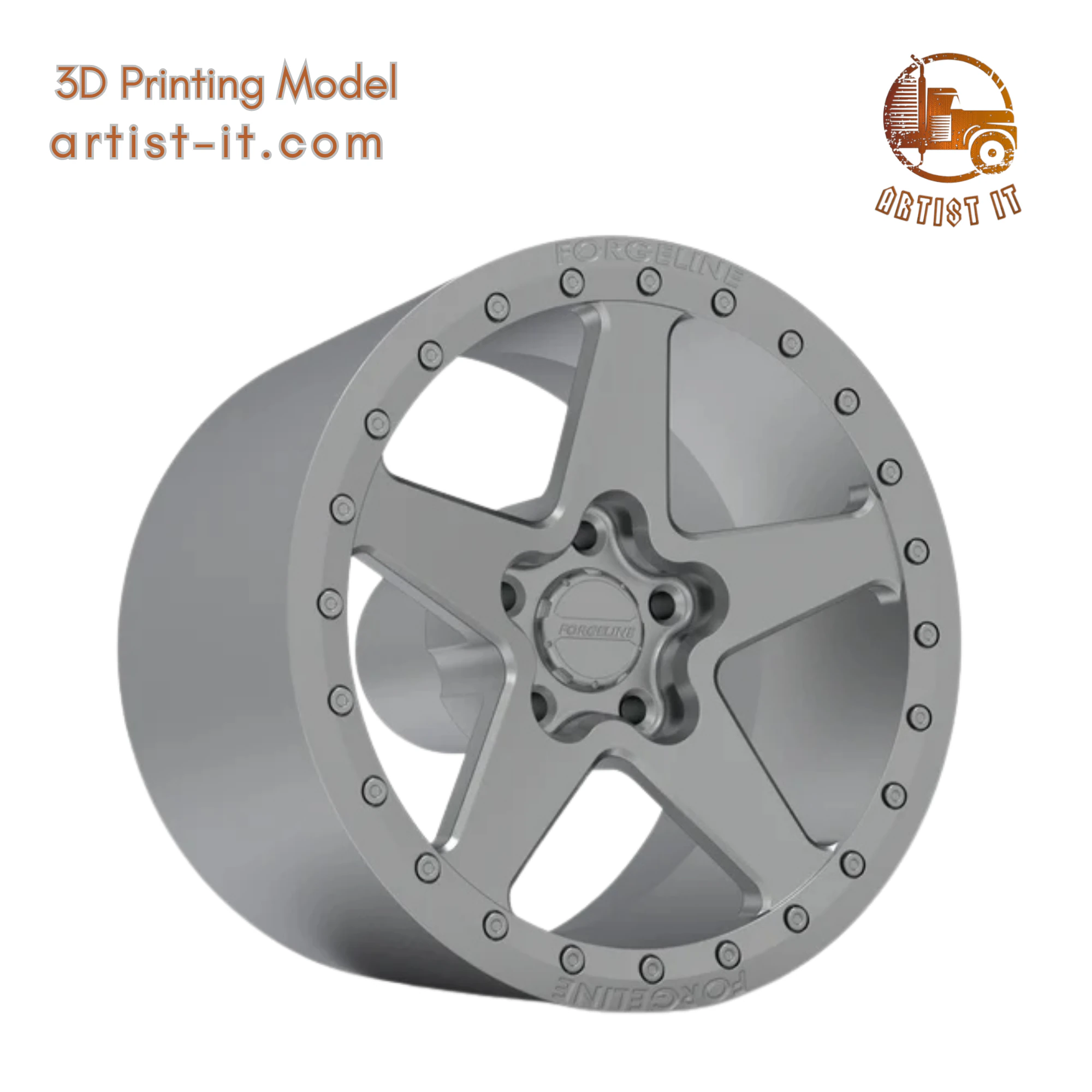 FORGELINE CF1R BEADLOCK WHEEL 3D PRINT MODEL 3D Print Model .c4d .max .obj .3ds .fbx .stl .blend 