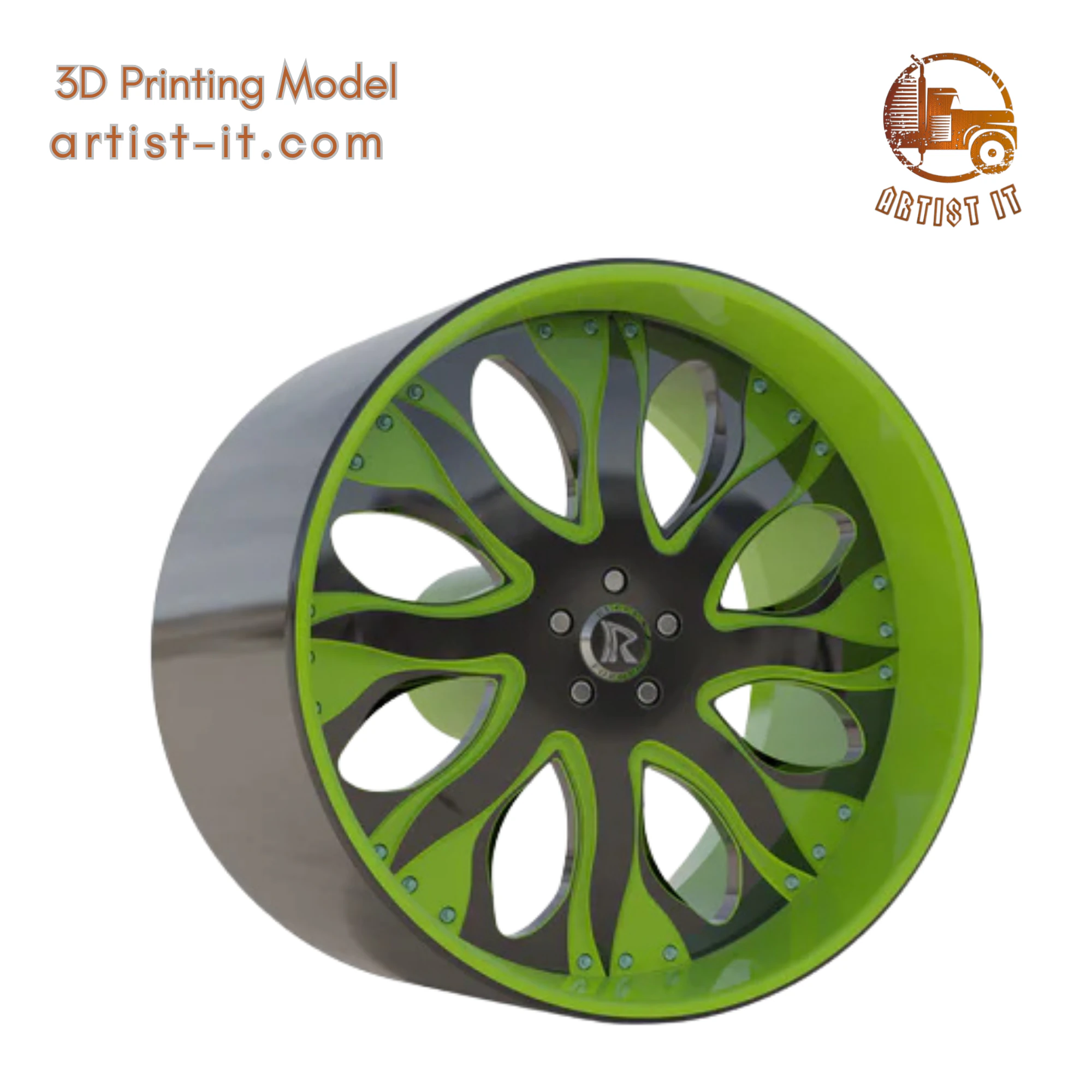 RUCCI FORGED FORZA WHEEL 3D PRINT MODEL 3D Print Model .c4d .max .obj .3ds .fbx .stl .blend 