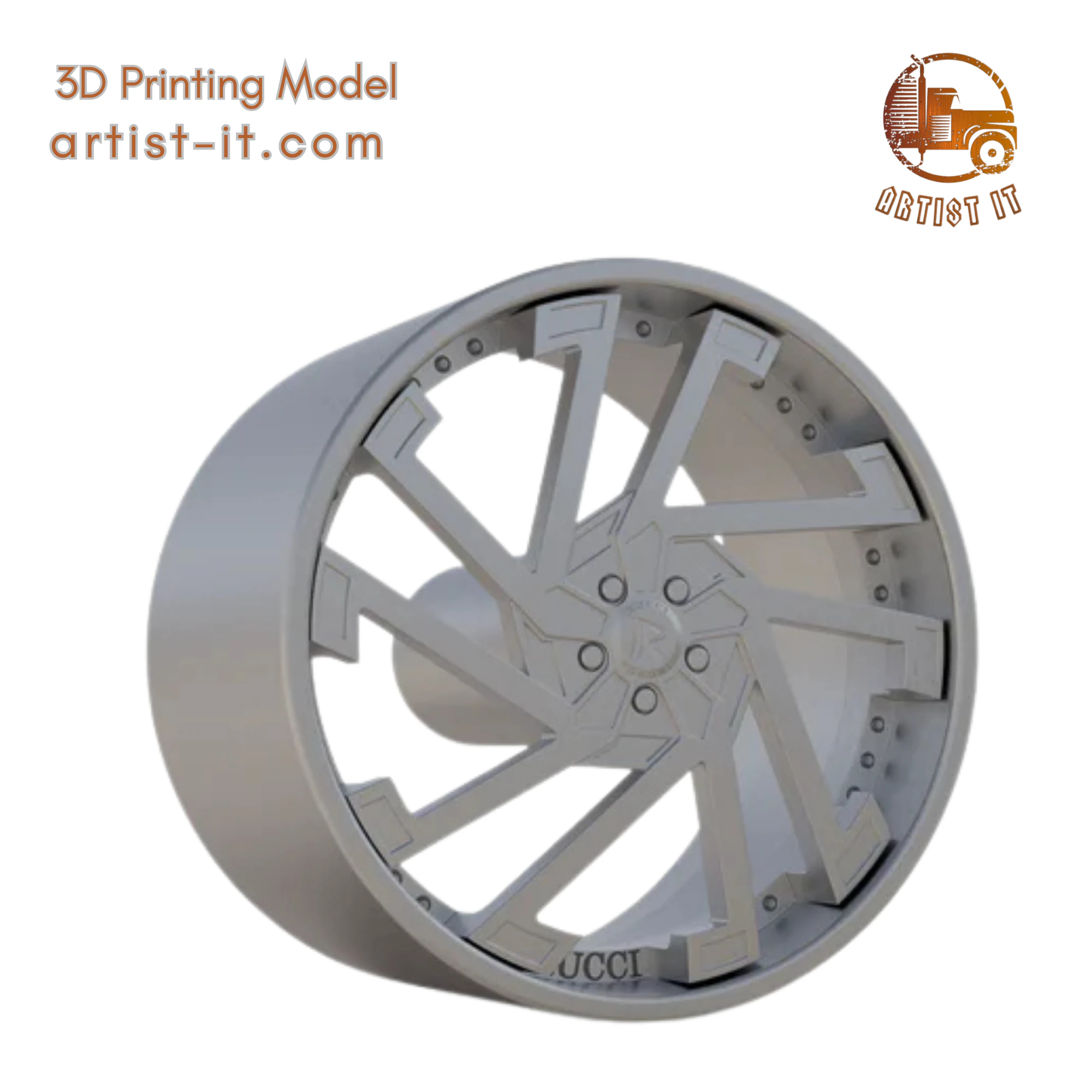 RUCCI FORGED razor WHEEL 3D PRINT MODEL 3D Print Model .c4d .max .obj .3ds .fbx .stl .blend 