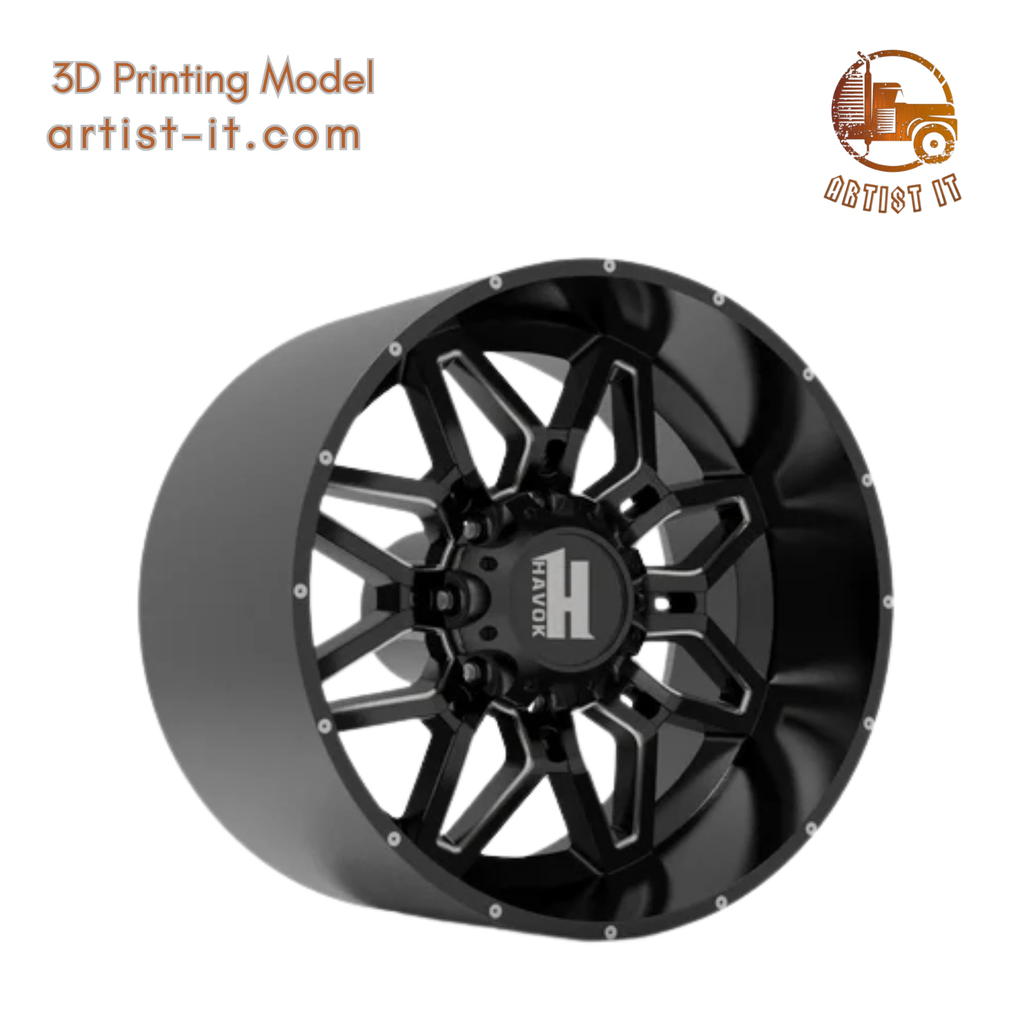 HAVOC OFF-ROAD H109 WHEEL 3D PRINT MODEL 3D Print Model .c4d .max .obj .3ds .fbx .stl .blend
