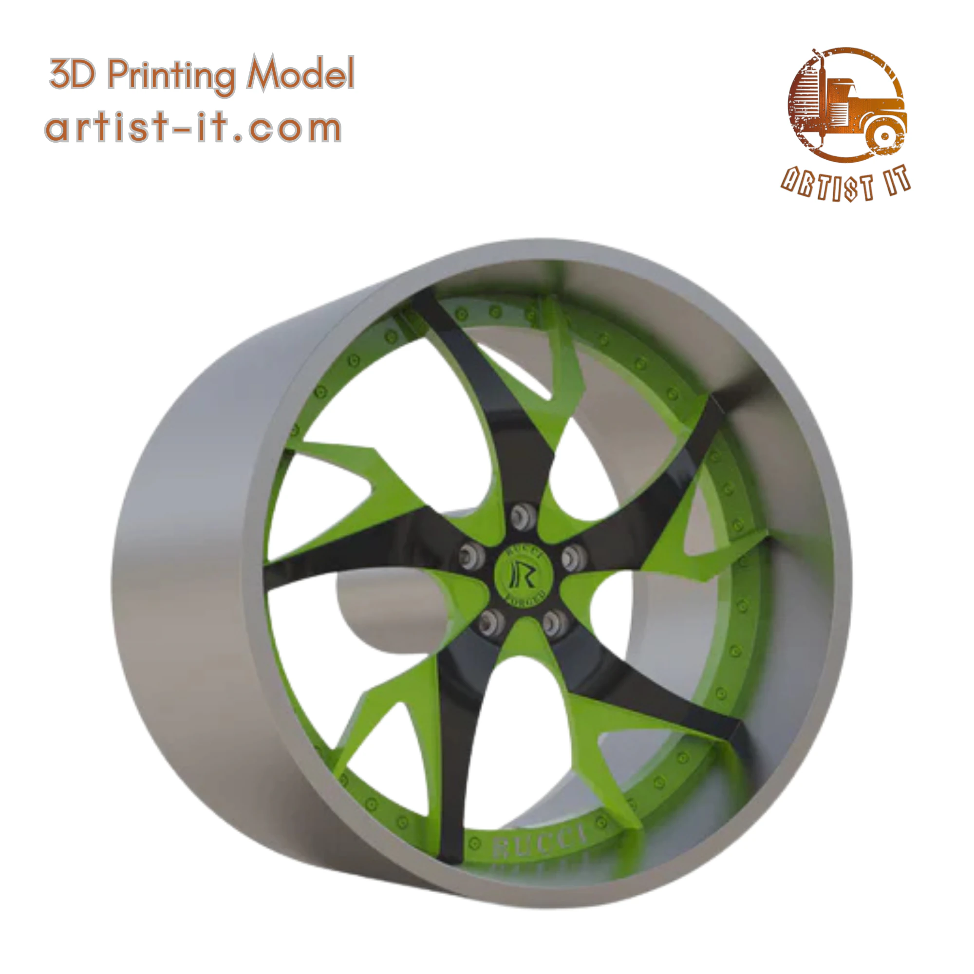 RUCCI FORGED Sweeper WHEEL 3D PRINT MODEL 3D Print Model .c4d .max .obj .3ds .fbx .stl .blend 