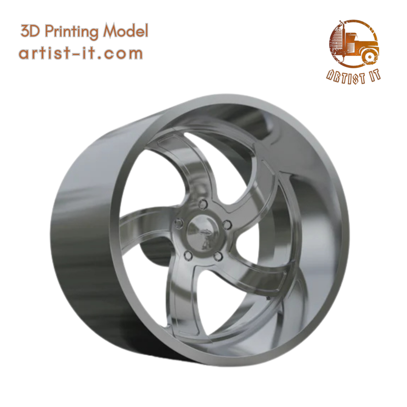 INTRO Twisted Flow WHEEL 3D PRINT MODEL 3D Print Model .c4d .max .obj .3ds .fbx .stl .blend 