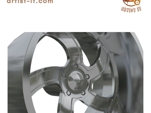 INTRO Twisted Flow WHEEL 3D PRINT MODEL 3D Print Model