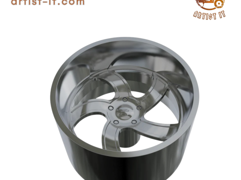 INTRO Twisted Flow WHEEL 3D PRINT MODEL 3D Print Model