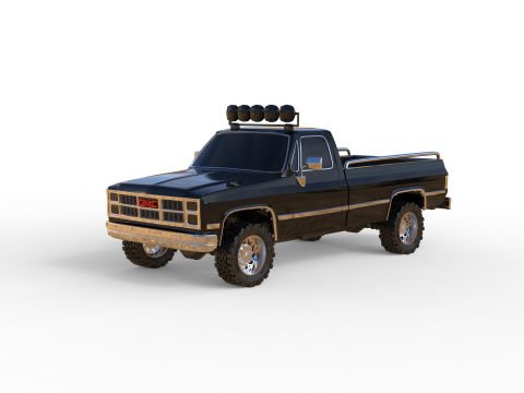 GMC Sierra 1500 1985 KAMYON 3D Baskı Modeli