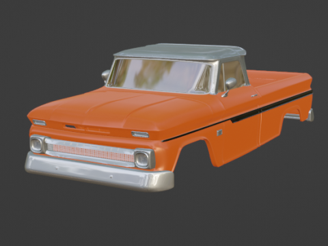 Chevy c10 F 1966 KAMYON 3D BASKI MODELİ 3D Baskı Modeli