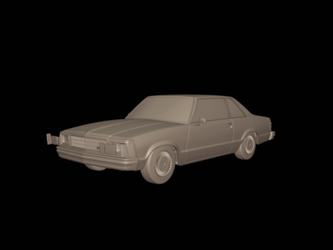 MODELLO STAMPA 3D CHEVROLET MALIBU CLASSIC 1981 A DUE PORTE Modello di stampa 3D