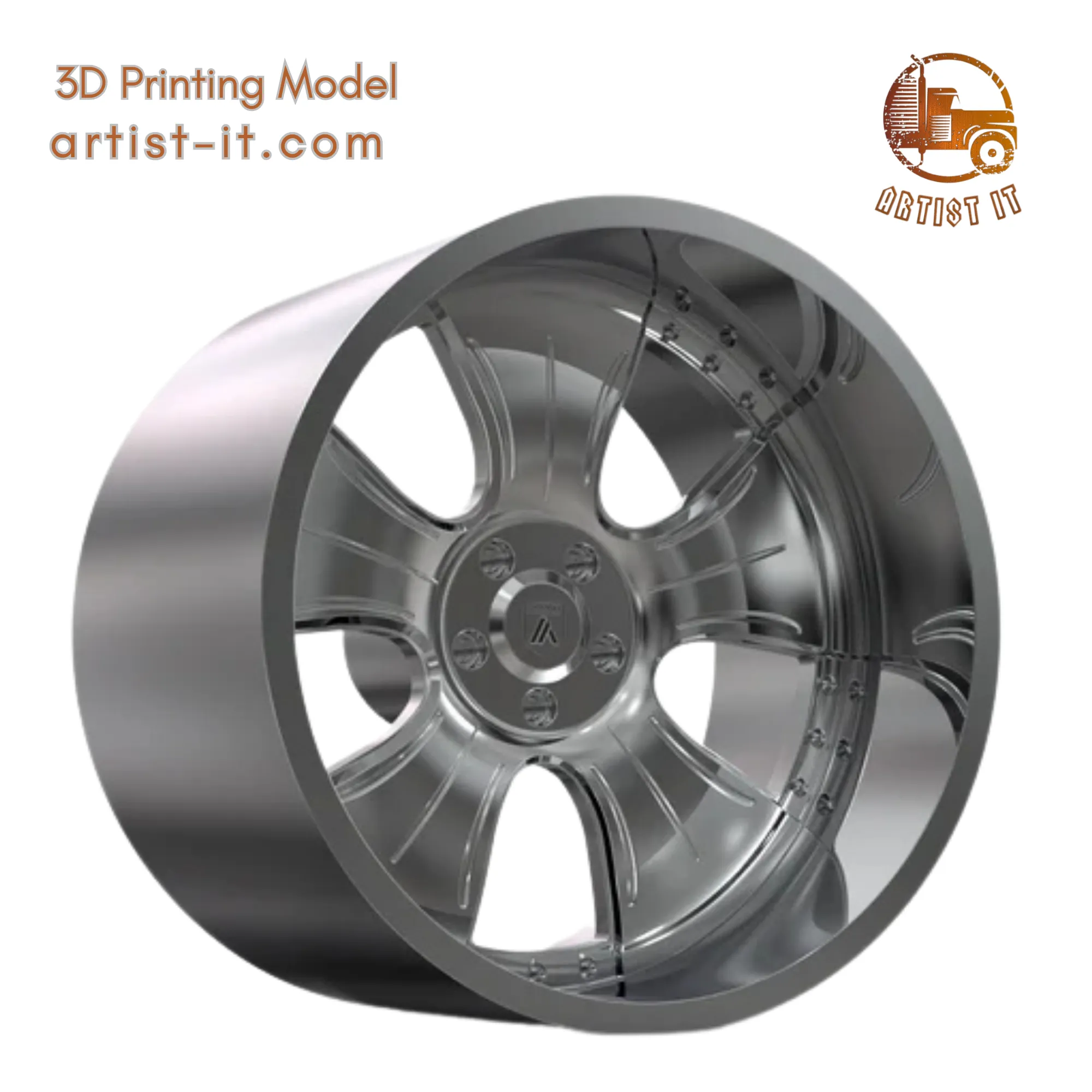 ASANTI AF124 WHEEL 3D Print Model .c4d .max .obj .3ds .fbx .stl .blend 