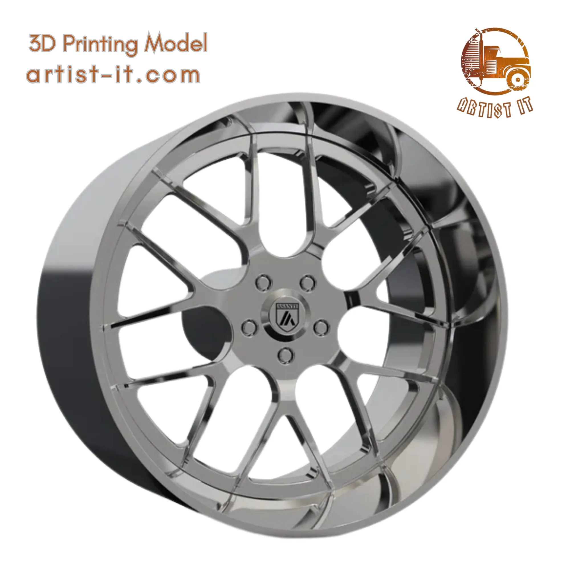 ASANTI AF174 WHEEL 3D Print Model .c4d .max .obj .3ds .fbx .stl .blend 