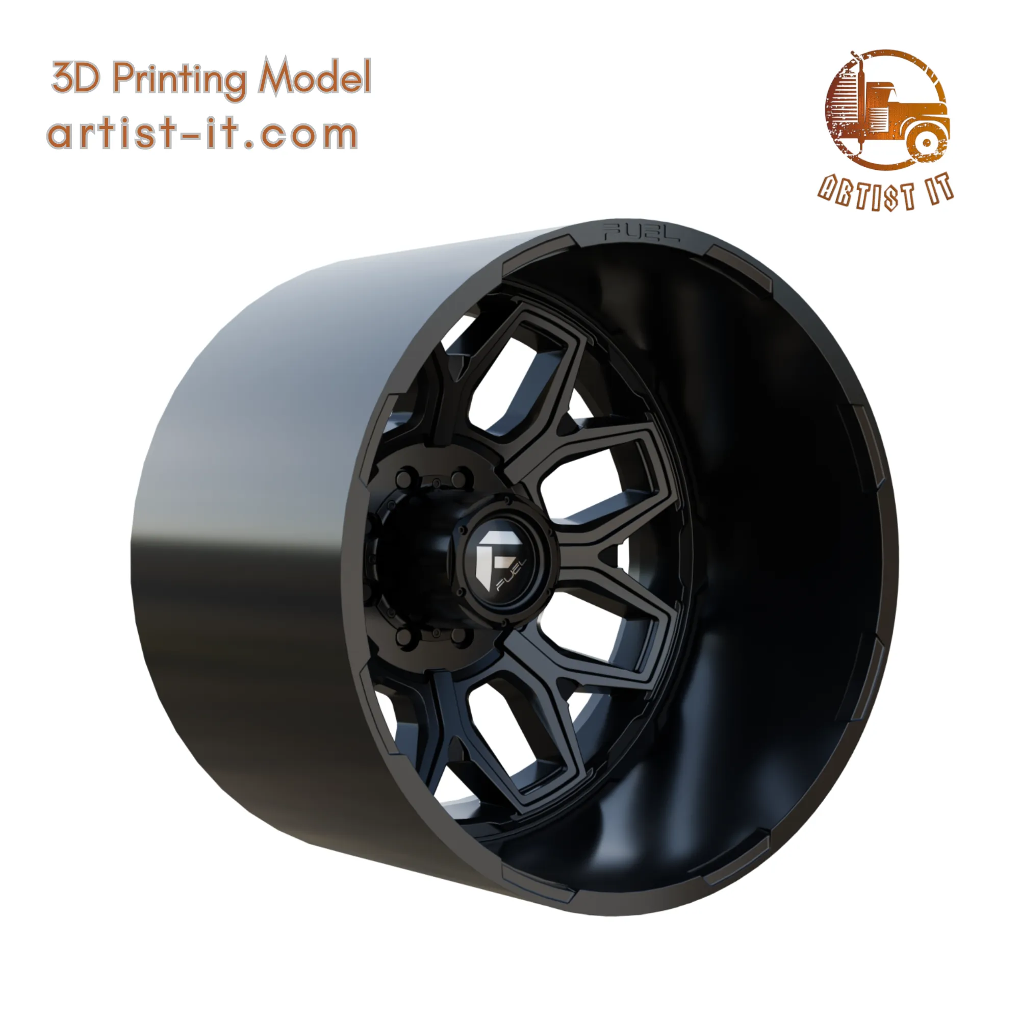FUEL OFF-ROAD REAR FLUX DUALLY WHEEL 3D PRINT MODEL 3D Print Model .c4d .max .obj .3ds .fbx .stl .blend
