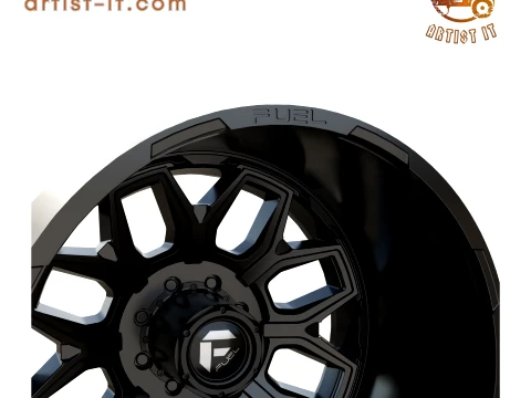 FUEL OFF-ROAD REAR FLUX DUALLY WHEEL 3D PRINT MODEL 3D Print Model