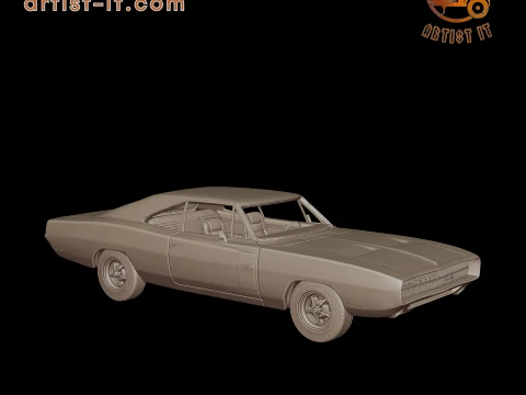 Dodge charger 440 R-T 1970 MODELO DE IMPRESS&Atilde;O 3D Modelo de Impressão 3D