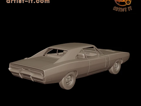 Dodge charger 440 R-T 1970 MODELO DE IMPRESS&Atilde;O 3D Modelo de Impressão 3D